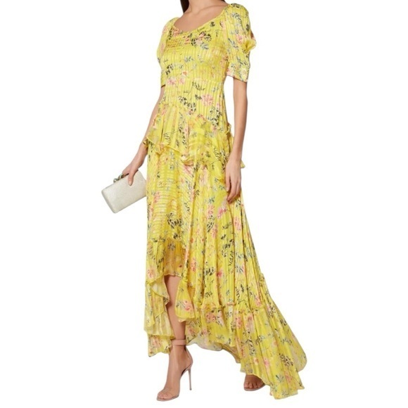 HEMANT & NANDITA Dresses & Skirts - HEMANT and NANDITA Women’s Size S Yellow Floral Eden Maxi Dress